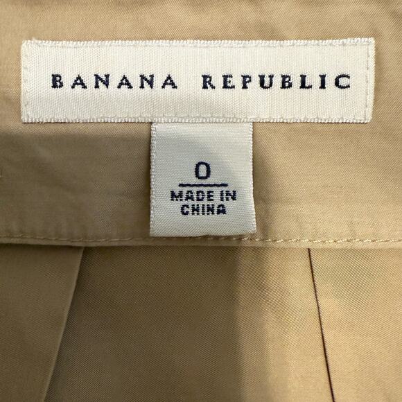 Women's‎ Banana Republic Tan Pleated with Pockets Knee Length Skirt Size 0 - Picture 5 of 9
